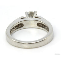 Platinum 1.05ctw Diamond Ring w/58ct Solitaire-GIA Report