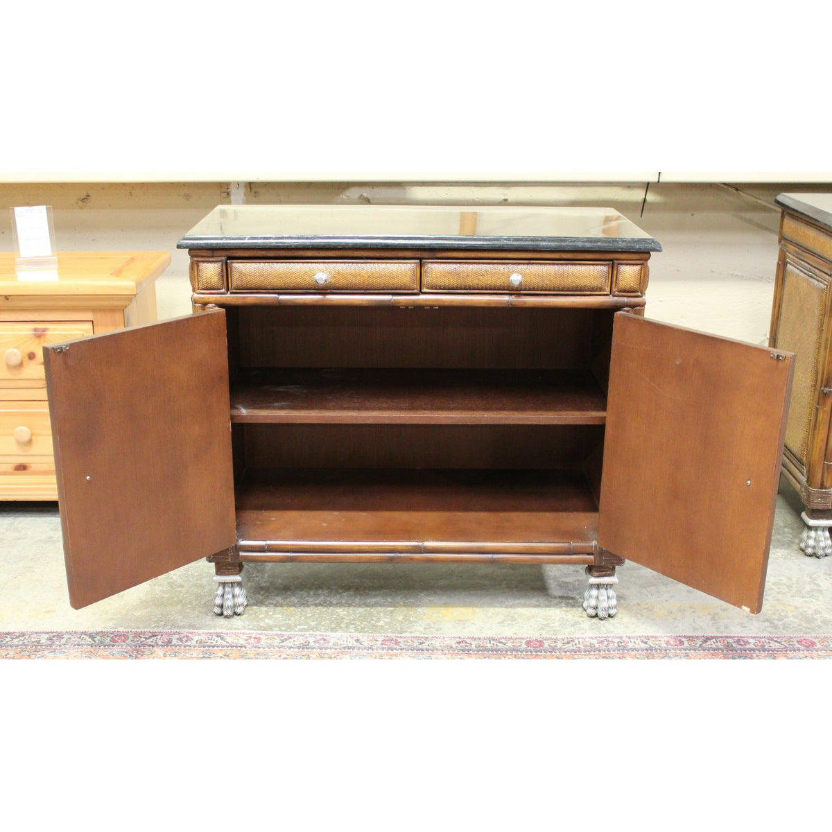 Thomasville "Ernest Hemmingway" Granite Top Nightstand