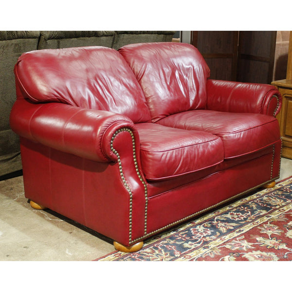 Flexsteel Scarlet Leather Loveseat