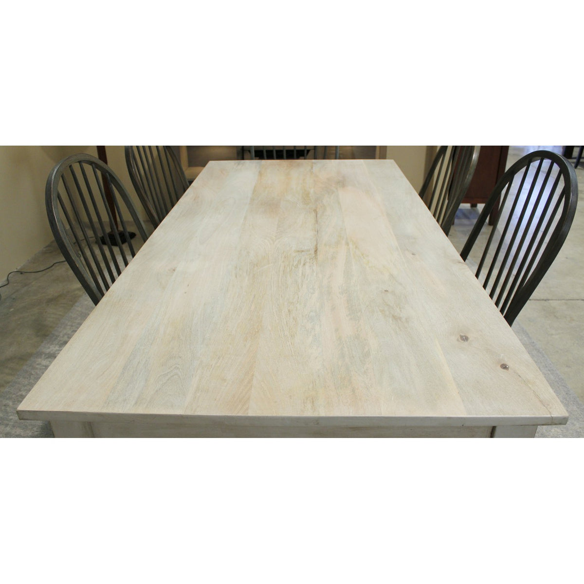 Acacia Dining Table w/6 Windsor Chairs