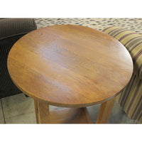 Carmen Manufacturing Co. Round Oak Accent Table