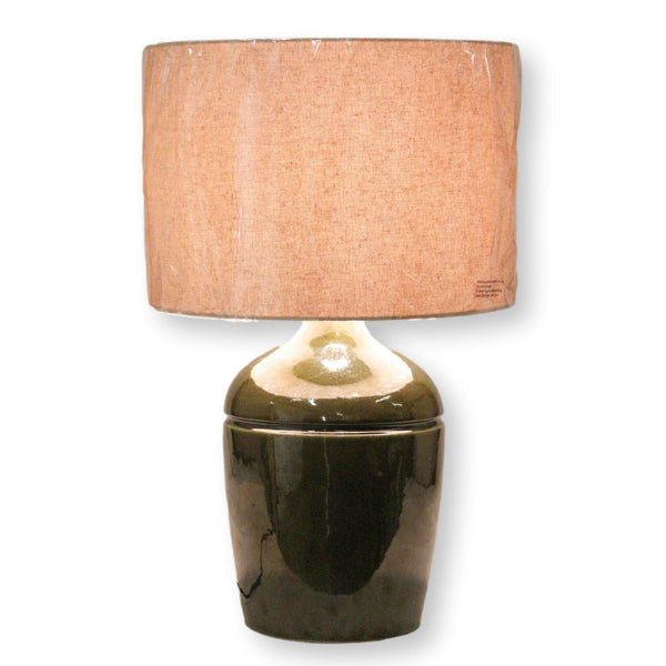 Tuscan Green Ceramic Jug Table Lamp