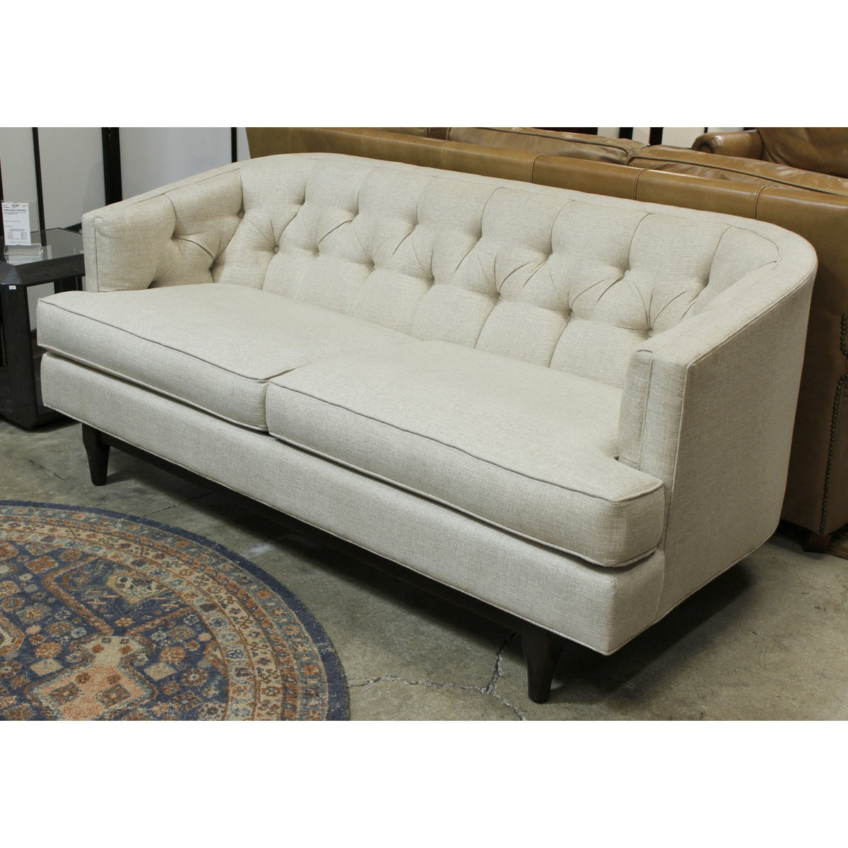 Sherrill Tufted Oatmeal Sofa