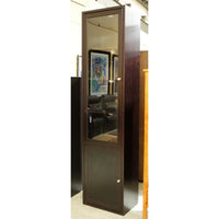 Black Narrow Bookcase w/Glass Door & Cabinet