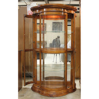Curved Glass Curio Cabinet