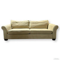 Pottery Barn Tan Micro-Suede Sofa