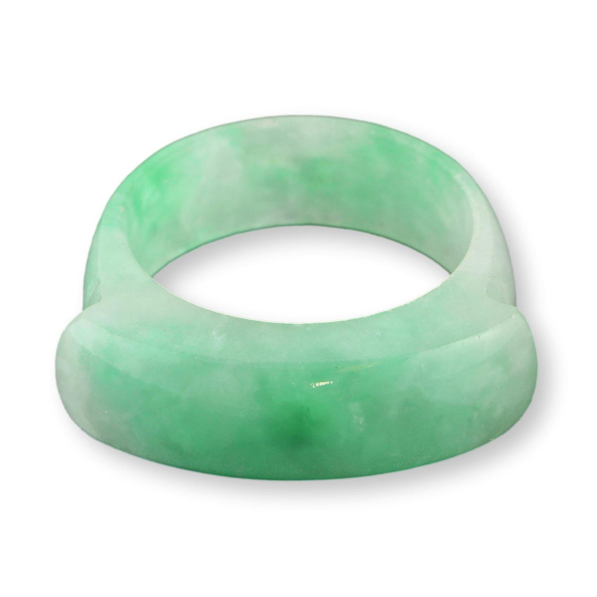 Green Jadeite Saddle Band – Classic Polished Jade Band