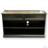 Black Distressed 2 Drawer Media Console