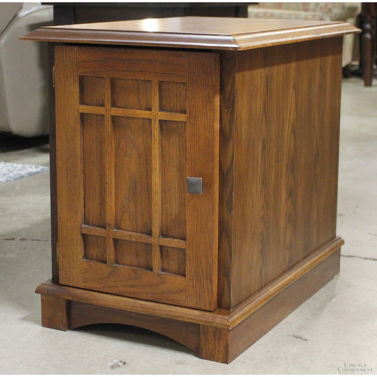 Arts & Crafts Style End Table w/Inlaid Top