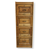 Dark Oak 4 Drawer File Cabinet