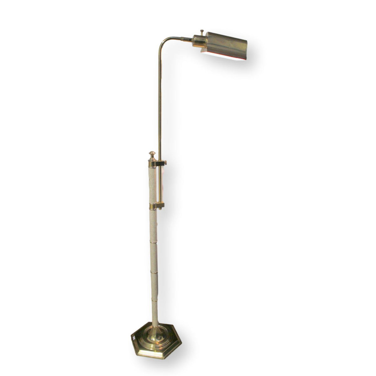 Adjustable Brass Pharmacy Floor Lamp