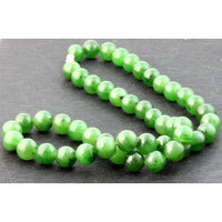 Grade A Burmese Dark Green Nephrite Jade Beaded Necklace