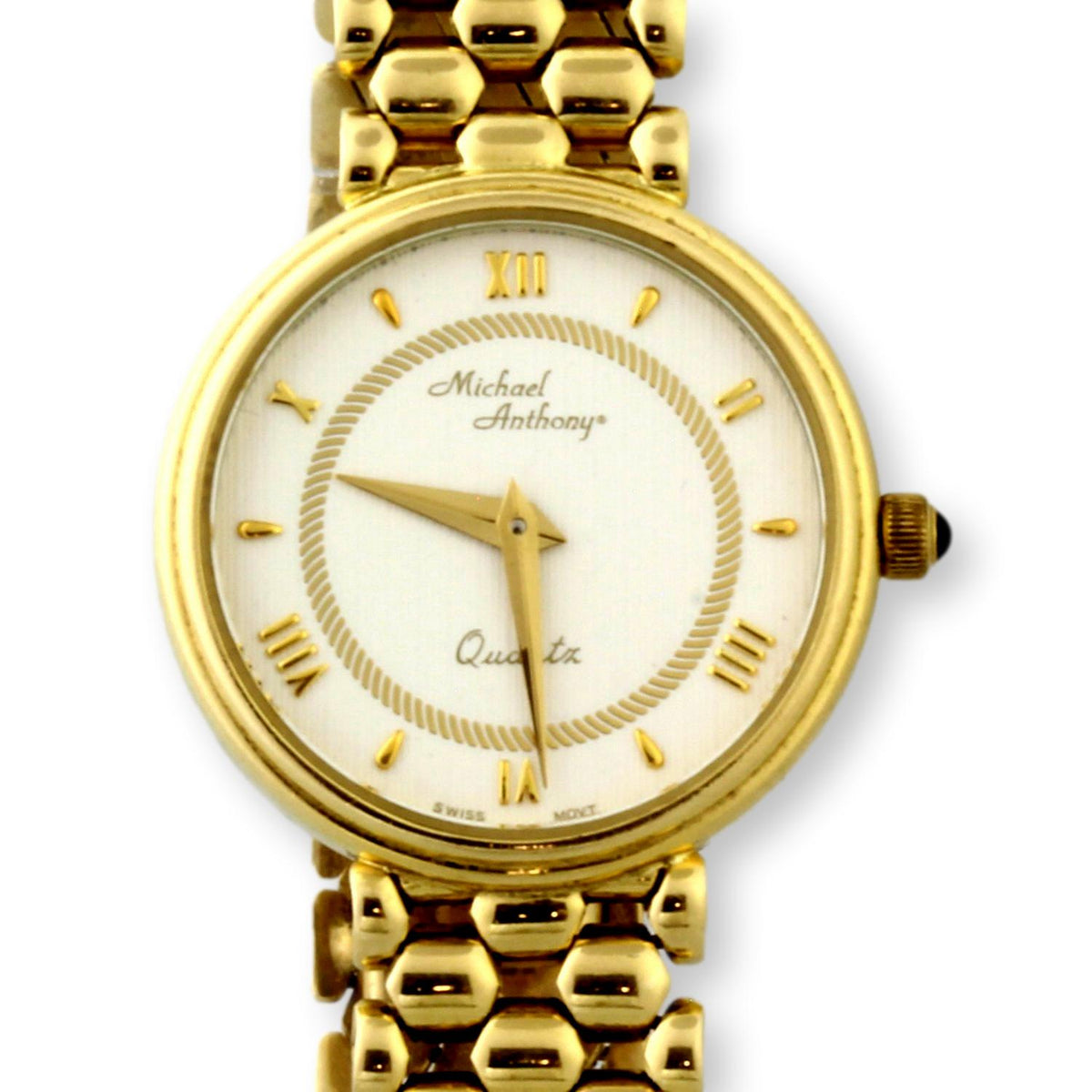 1990s 14K Yellow Gold Quartz Swiss Movement Watch