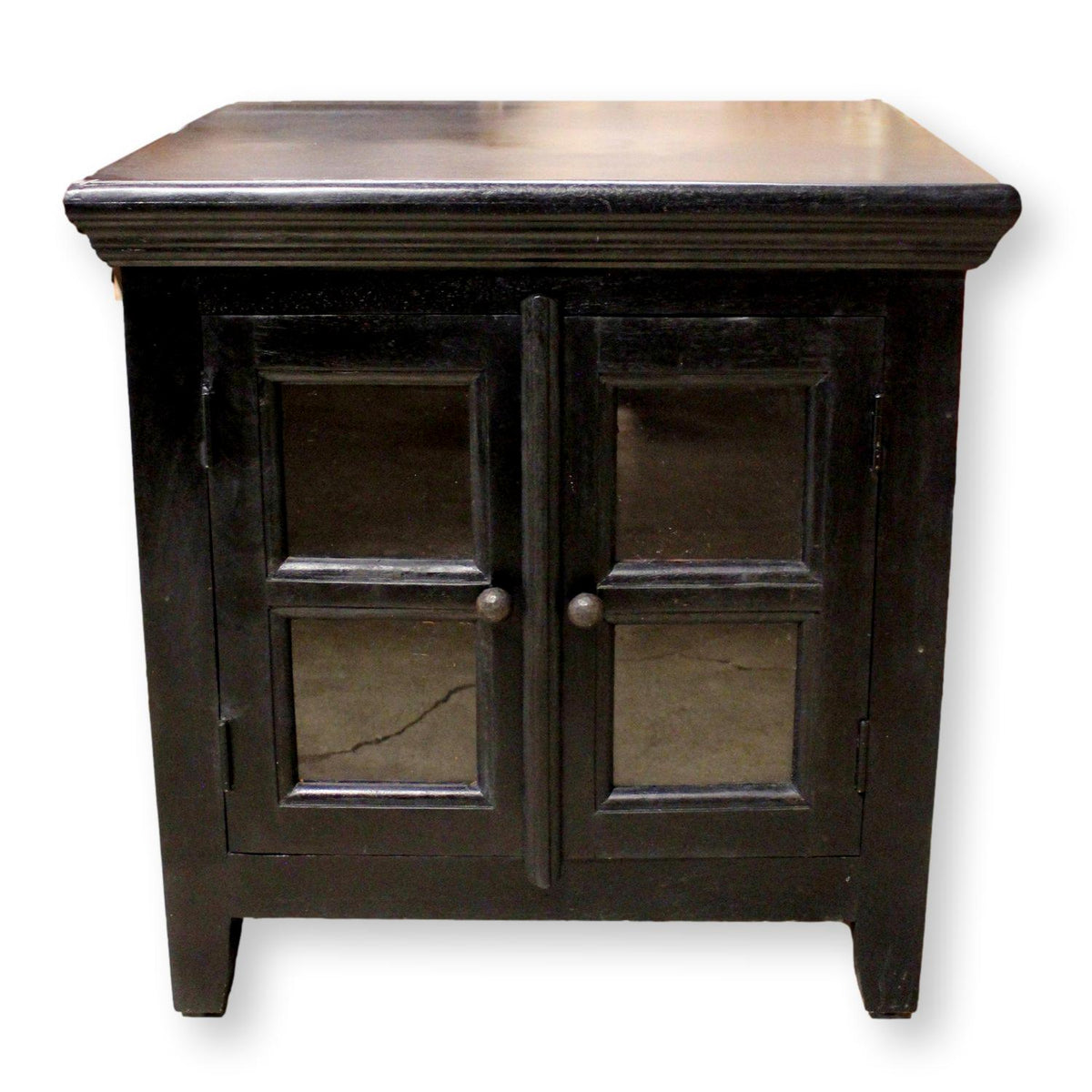 Black Accent Cabinet w/Glass Doors