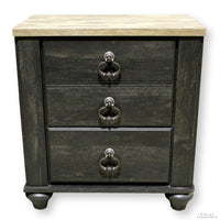 Ashley 2 Drawer Rustic Black Nightstand