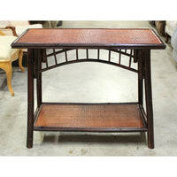 Bamboo & Rattan Console Table