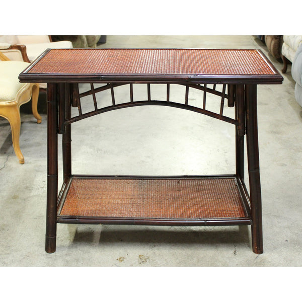 Bamboo & Rattan Console Table