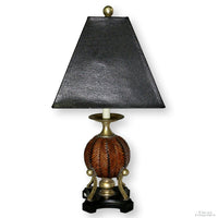 Uttermost Black & Gold Woven Orb Table Lamp