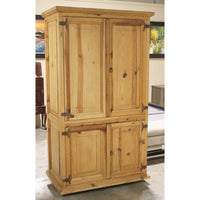 Rustic Pine Wardrobe Armoire