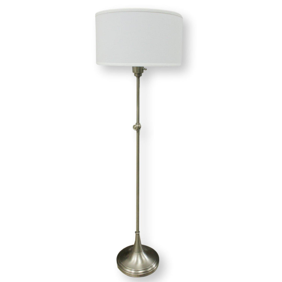 Pewter Adjustable-Height Floor Lamp