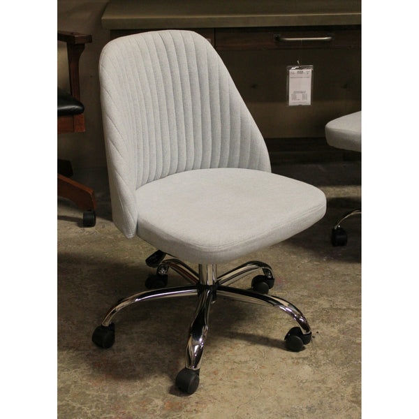 Lt. Blue & Chrome Ribbed Back Task Chair