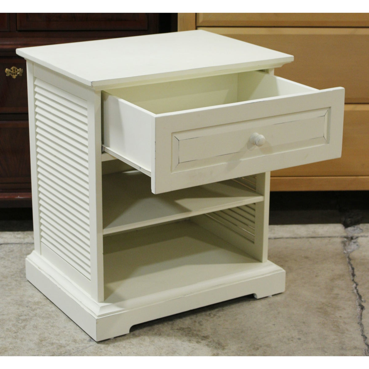 Pier 1 Imports Cream Nightstand w/Drawer