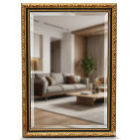 Black & Gold Framed Mirror