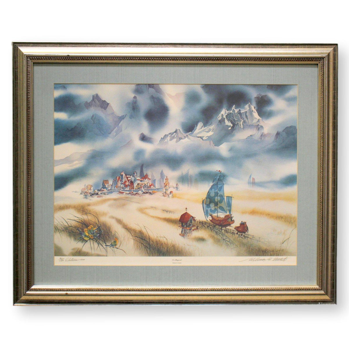 Framed Limited Edition Lithograph 'On Beyond' by William Steidel