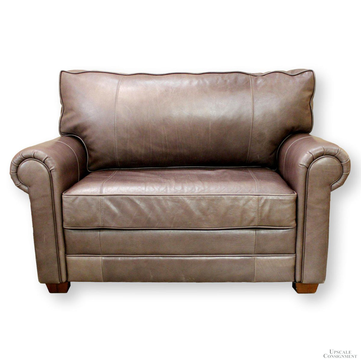 Sable Brown Leather Oversize Chair