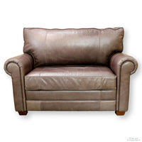 Sable Brown Leather Oversize Chair