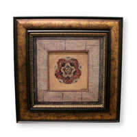 Framed Floral Medallion Artwork