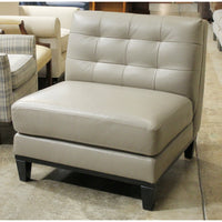 Chateau d'Ax Taupe Leather Slipper Chair