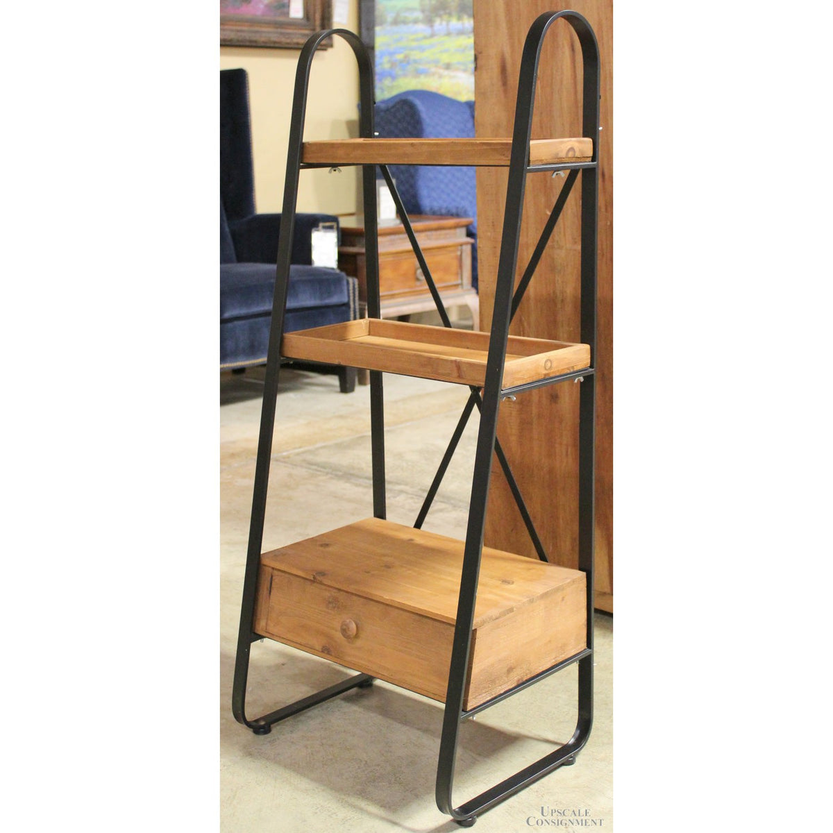 Rustic Ladder Style 3 Tier Shelf