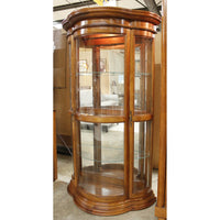 Curved Glass Curio Cabinet