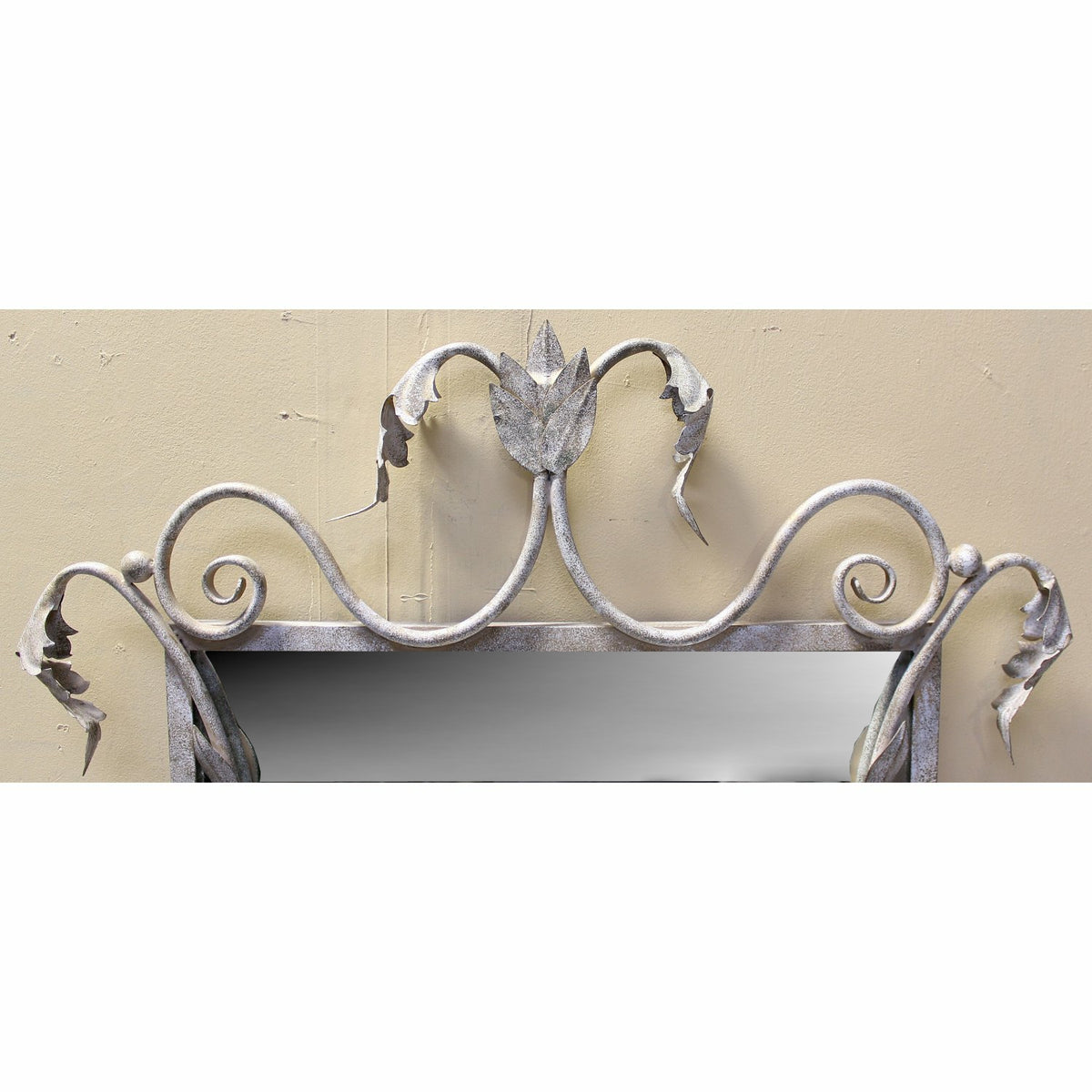 Vine Motif Metal Wall Mirror