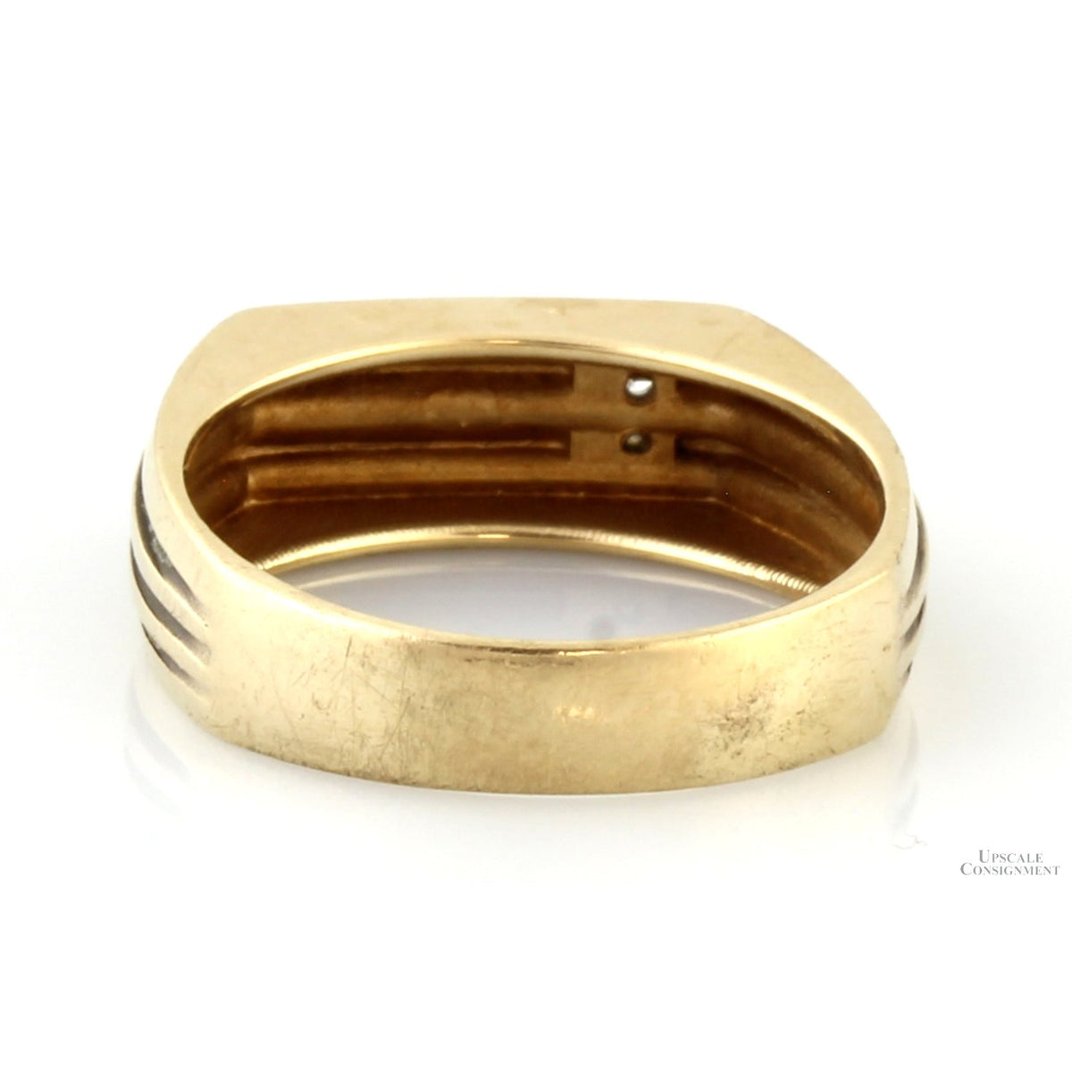 Contemporary Magic Glo Men's Diamond Ring in 10K Gold