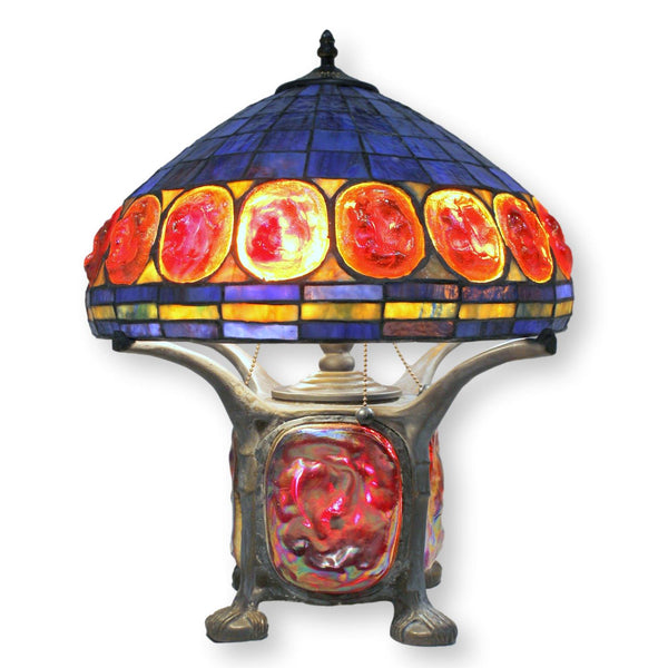 Tiffany Style Turtle Back Stained Glass Table Lamp