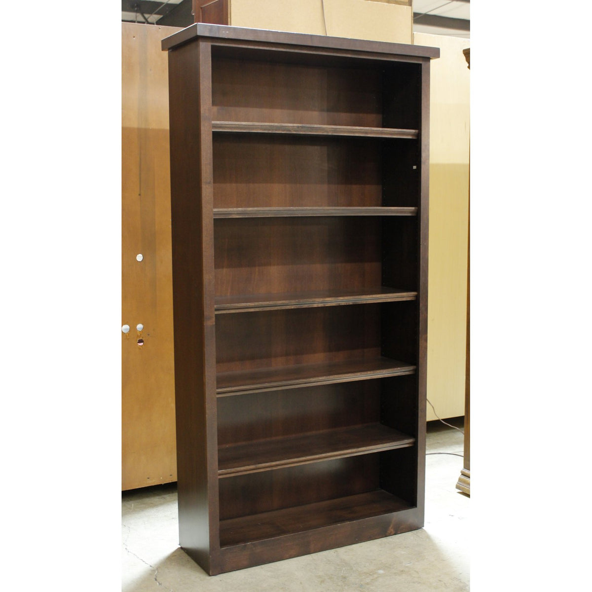 6' Walnut Finish Bookcase