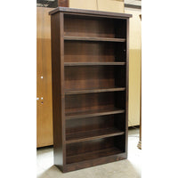 6' Walnut Finish Bookcase