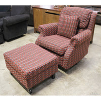 Patterned Swivel Rocker w/Ottoman