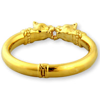 Italian Hinged Panther Bracelet - Durable 18K Gold over Resin