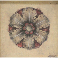 Framed Floral Medallion Artwork