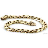 14K Yellow Gold Men's Curb Chain Bracelet