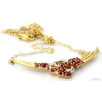 1.00ctw Ruby & Diamond 18K Gold Vermeil Necklace