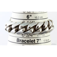 Handcrafted Mid-Century Lady's Silver Cuban Curb Link Bracelet