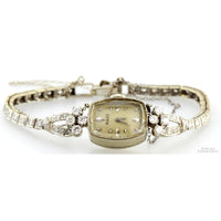 Vintage Rolex 14K White Gold 1.58ctw Diamond Cocktail Watch