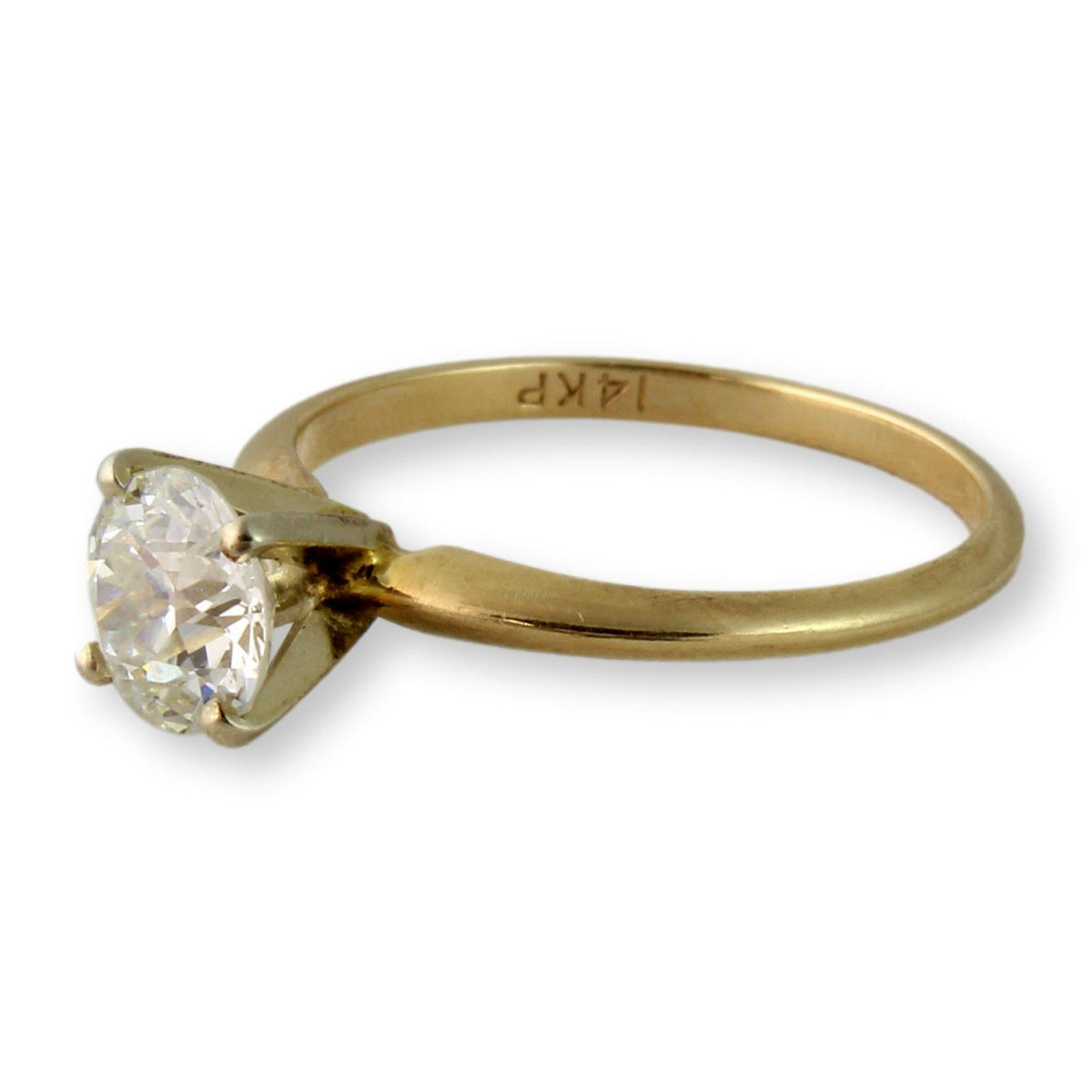 1.23ct Old European Diamond 14K Gold Estate Ring - I VS1