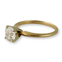1.23ct Old European Diamond 14K Gold Estate Ring - I VS1