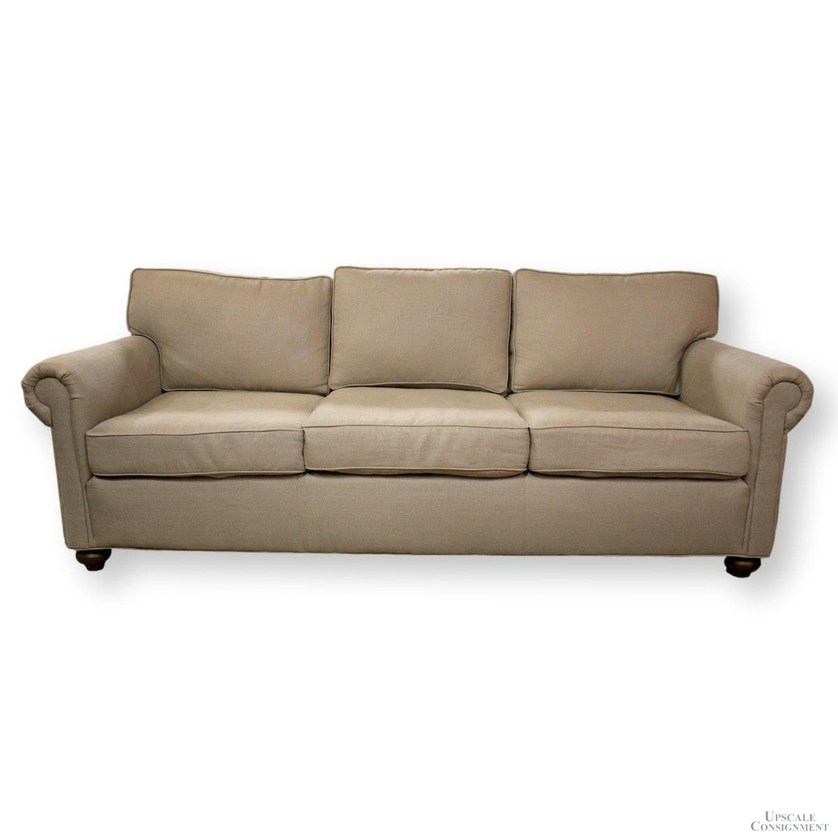 Restoration Hardware Taupe Linen Sofa