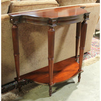 Demilune Table w/Gold Accents